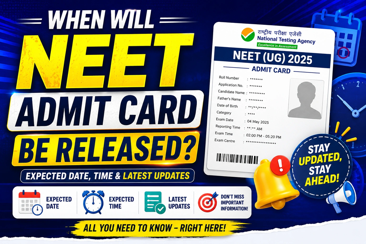 When Will NEET Admit Card Be Released? Predicted Date, Time & Latest Updates